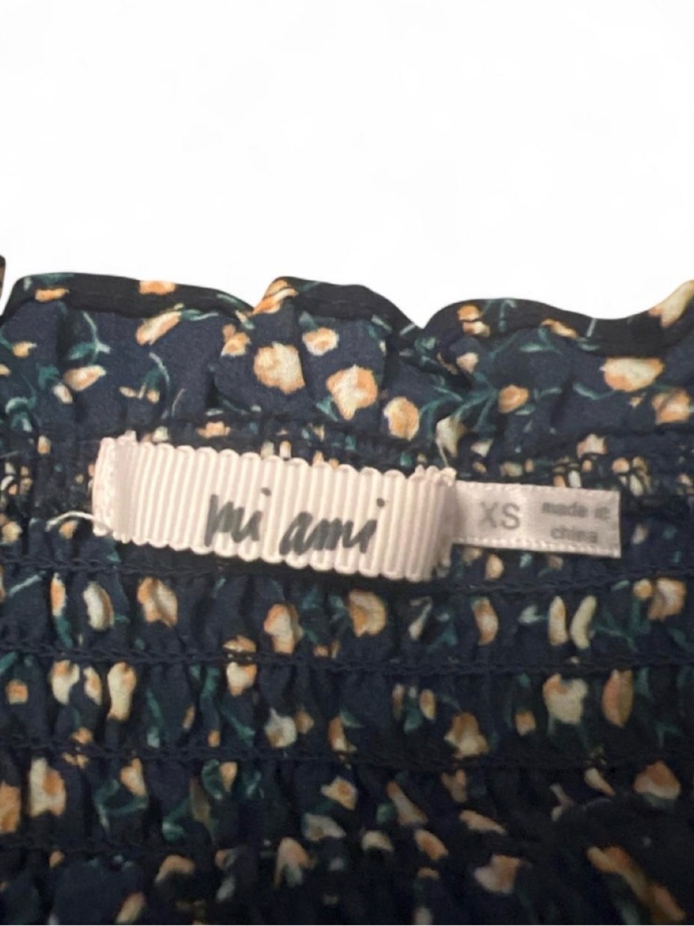 Off-Shoulder Floral Maxi Dress in Black and Gold Mi Ami Women’s Size XS Flowy - Picture 3 of 7